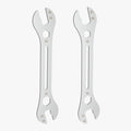 2 PCS Universal Thin Hub Cone Wrench Set, Cr-V Steel + Ni-Cr Plating Super Hard Bicycle Wheel Hub Axle Nut Install Re...