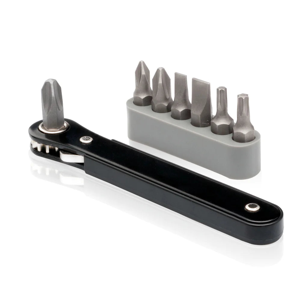 1/4-Inch Drive Mini Ratchet Screwdriver Set, 8 Pc, Cr-V Steel, Tight Reach, 90 Degree Screwdriver, Low Profile, Close...