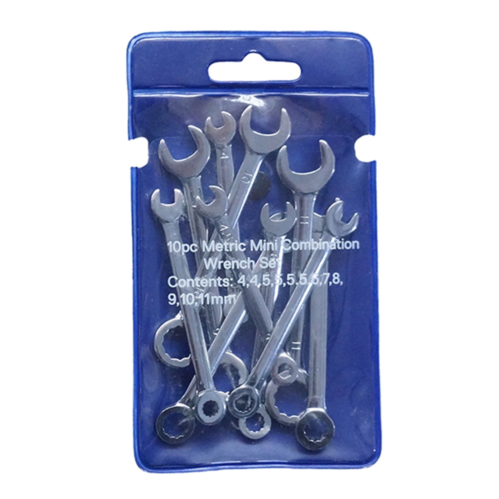 10Pcs 4-11mm Metric/Inch Mini Combination Wrench Set for Assembling Furniture