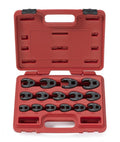 Neiko 03324A Crowfoot Wrench Set 1/2" and 3/8 Drive, 15 Piece, Metric Crows Foot Wrench Sizes 8mm-24mm, Chrome-Moly Flare Nut Wrench Set