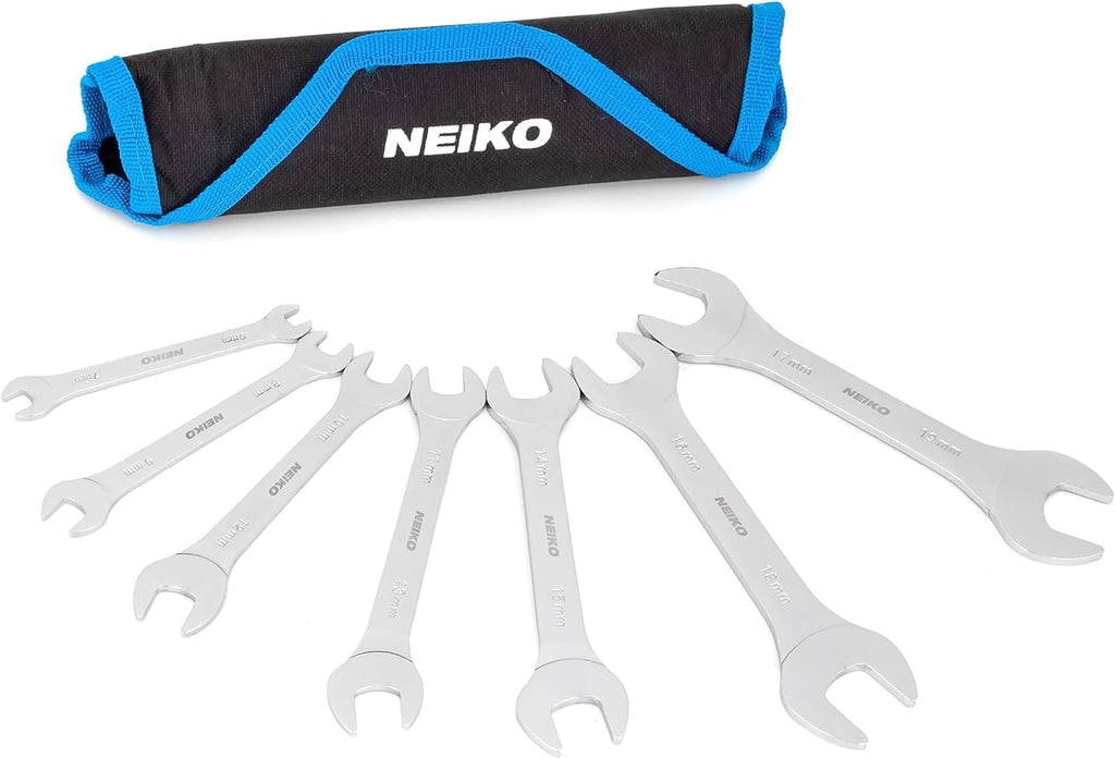 03581A Super Thin Wrench Set, 3-4mm Thick, 7 Piece, Metric Sizes 6-19mm