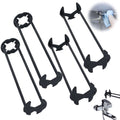 OKYMOTOR 4pcs Basin Wrench Set Labor-Saving Multifunctional Sink Wrench Universal Tool 1.32 lb 11.70 inch for Tight S...