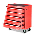 5-Drawer Rolling Tool Chest with Wheels Multifunctional Tool Chest Portable Tool Storage Cabinet with Locking System ...