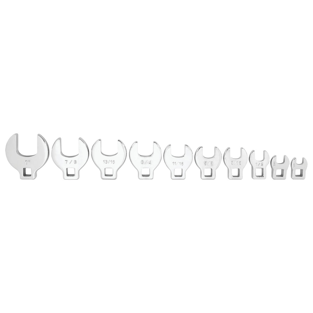 W453 10-Piece SAE Open End Crowfoot Wrench Set