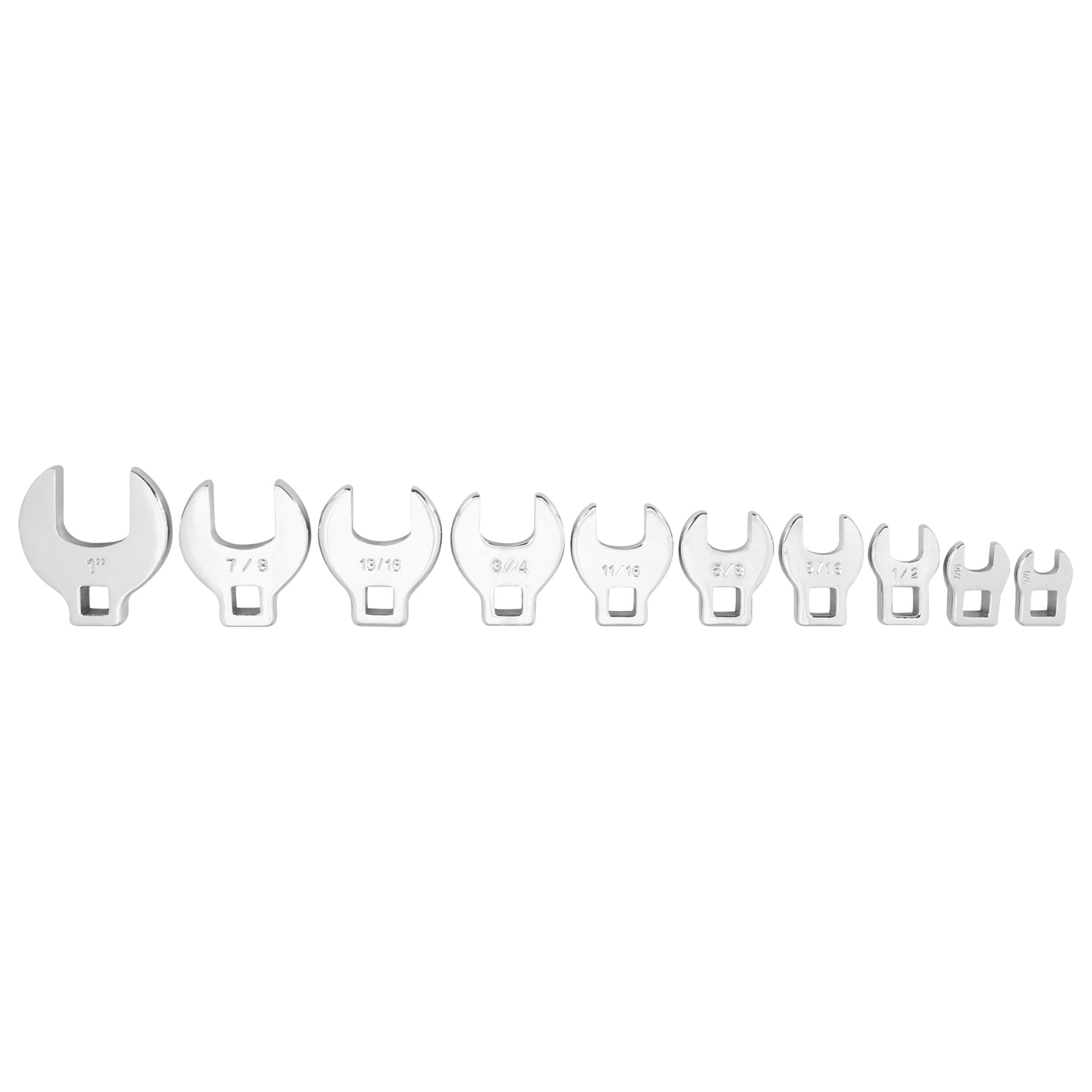 W453 10-Piece SAE Open End Crowfoot Wrench Set
