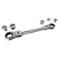 W30648 7-in-1 Flex-Head Ratcheting Wrench Set - 72 Teeth, Chrome Vanadium Steel, Low Profile, Reusable Case