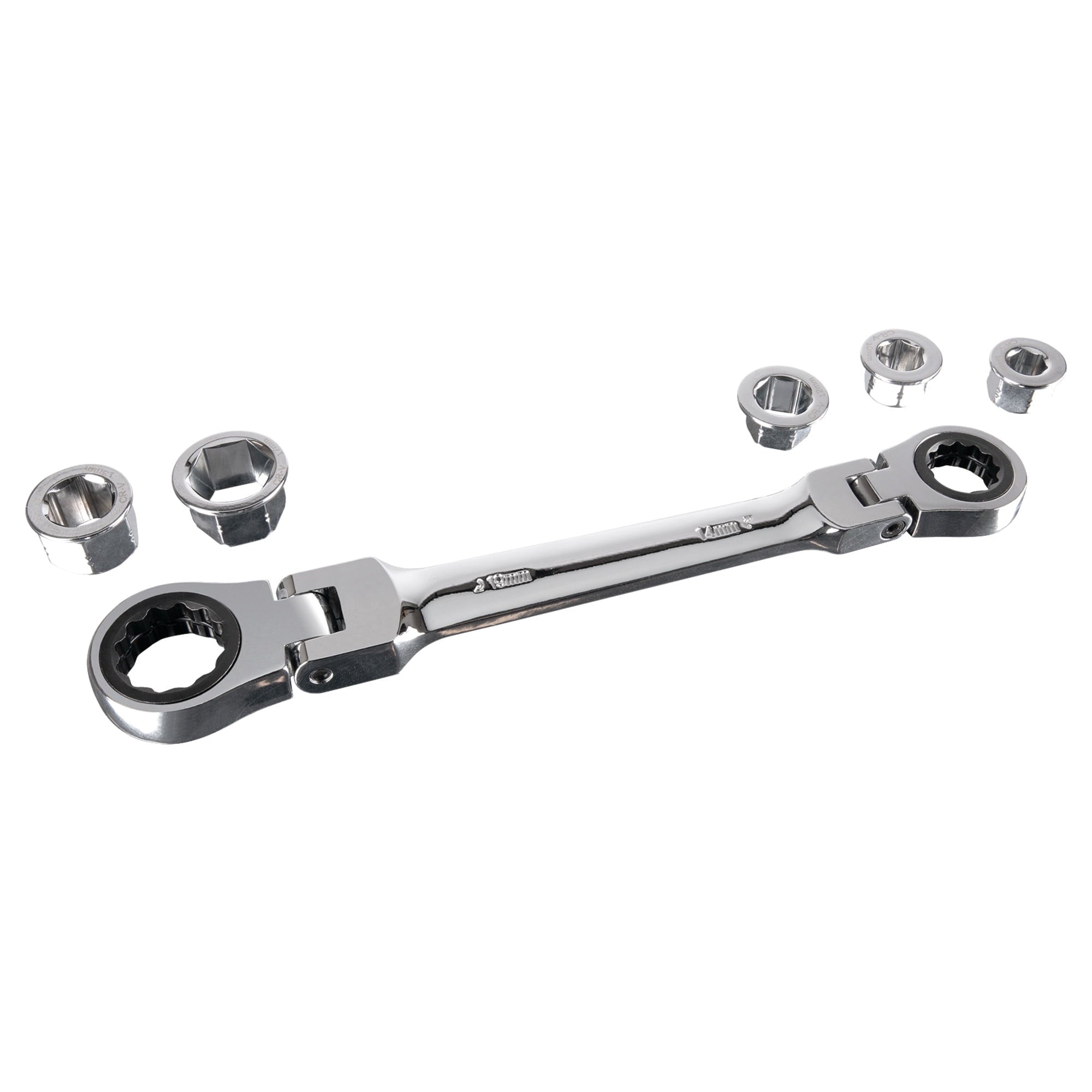W30649 Flex Head Ratcheting Wrench Set - 7 Piece Metric, Low Profile, 72 Tooth, with Reusable Storage Case