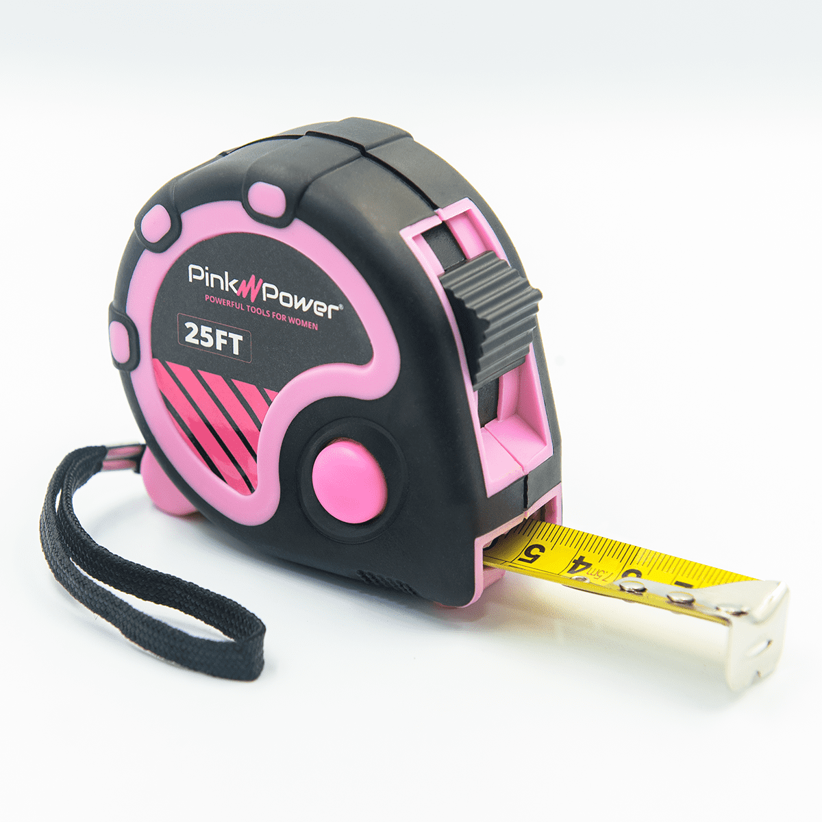 25ft Pink Tape Measure - Pink Measuring Tape Measure for Womens Tool Kit with Retractable Blade and Lock Button - Gir...