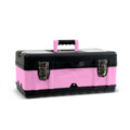 Tool Box for Women - 18" Small Metal & Plastic Portable Lightweight Locking Empty Toolbox Chest - Craft Tote Storage ...