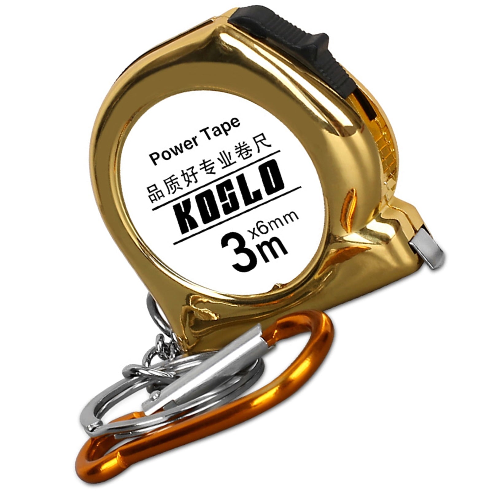 Pocket Sized Retractable Measuring Tape 3Meter Steel Scale Tape Measure Carabiner Mount Lightweight ABS Construction