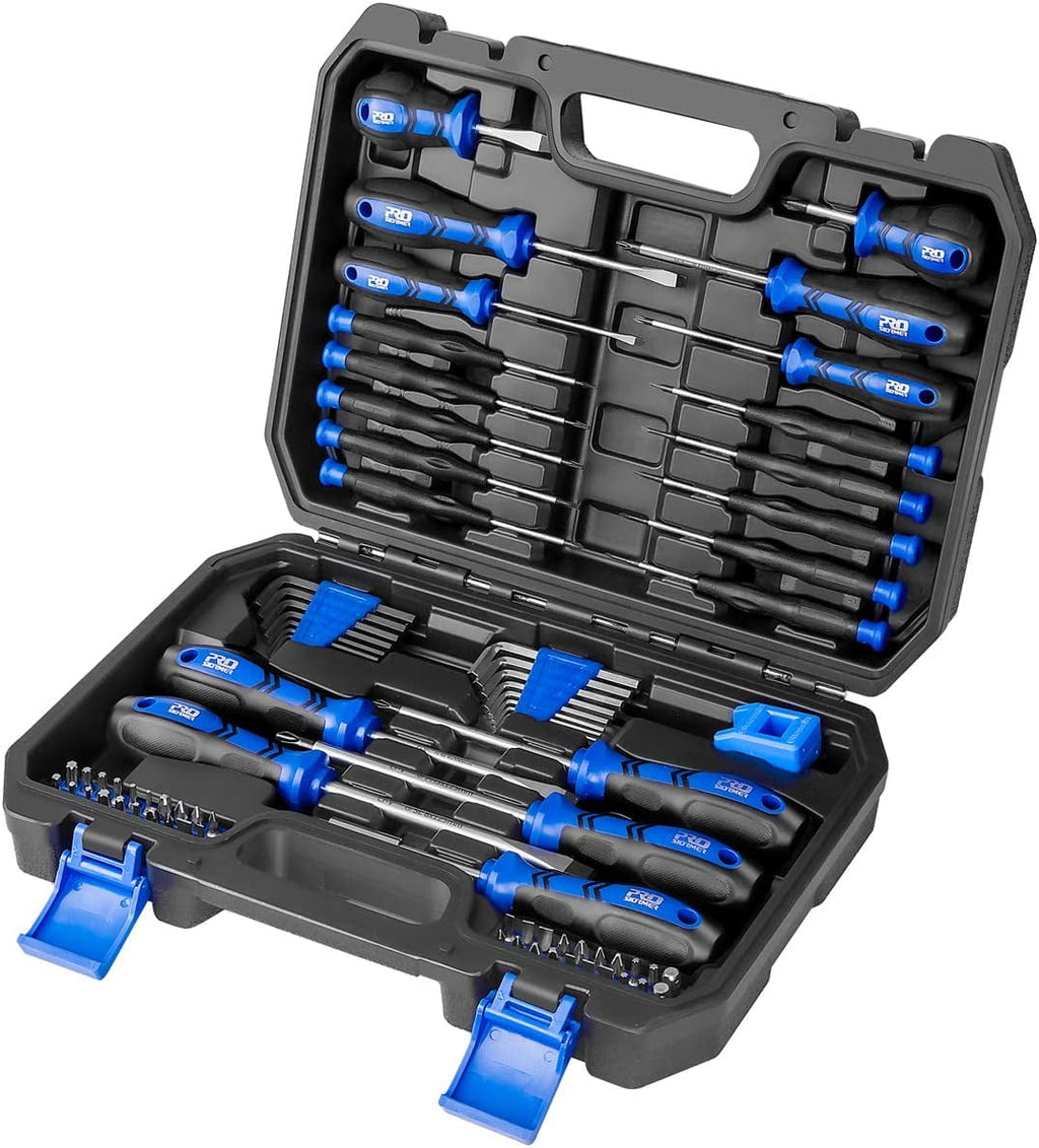 Magnetic Screwdriver Set, 79-Piece Multi-Purpose Slotted/Phillips Screwdriver Kit with Precision Screwdrivers, Allen ...