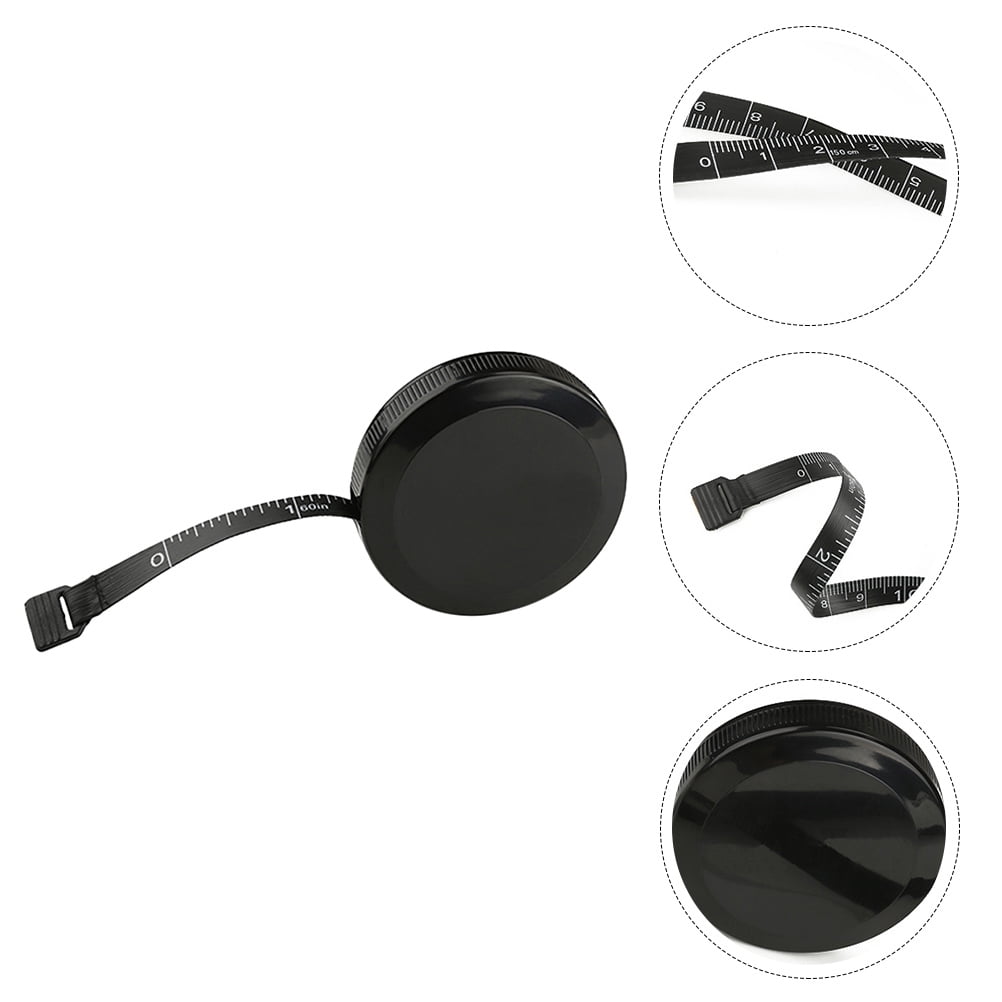 Raindrops 1.5m Flexible Measuring Tape Tool in Black, ABS PVC Material, Portable and Lightweight for Home and Use