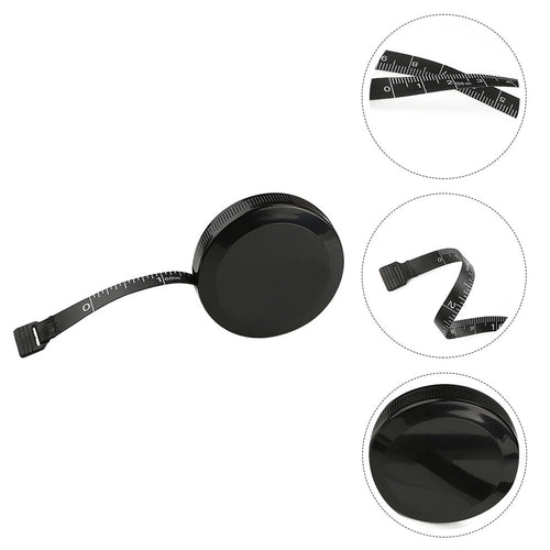 Raindrops 1.5m Flexible Measuring Tape Tool in Black, ABS PVC Material, Portable and Lightweight for Home and Use