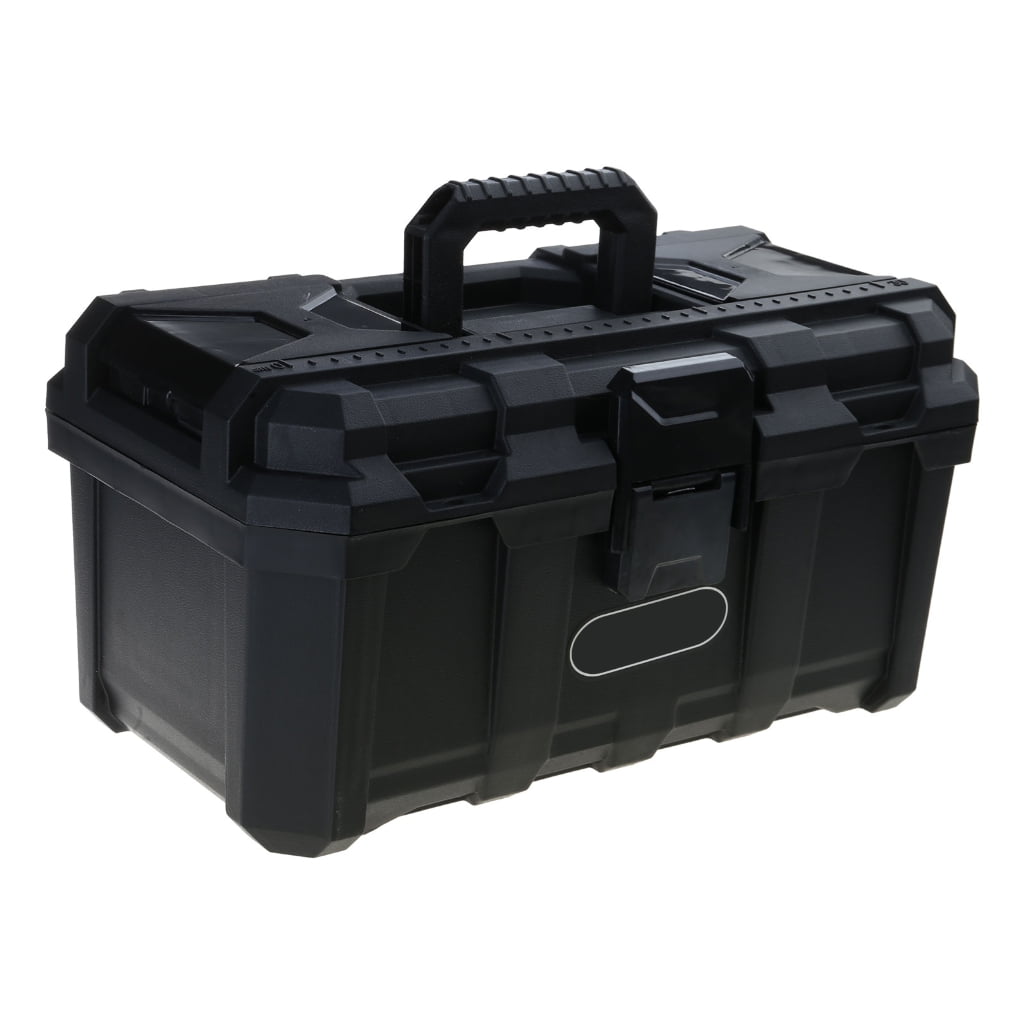 Reinforced Container Essential Tool Box with Secure Compartments Reinforced Mechanic Tool Chest Lockable Case for Repair