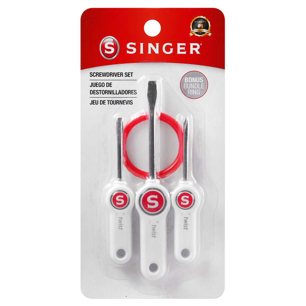 3-Piece Screwdriver Set - Includes 2 Flat Head, 1 Phillips Head