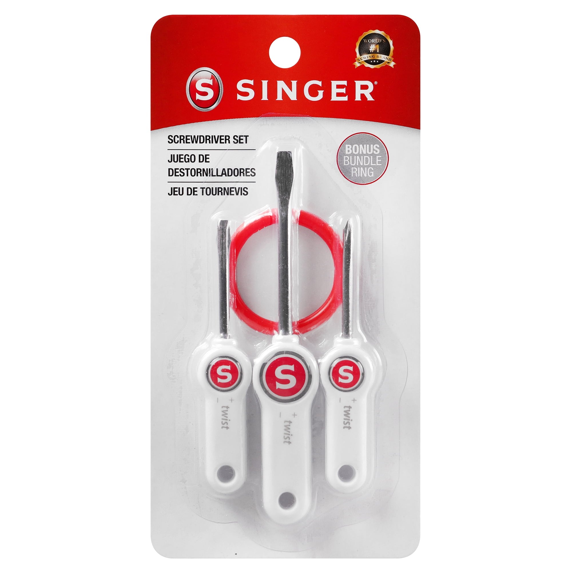 3-Piece Screwdriver Set - Includes 2 Flat Head, 1 Phillips Head