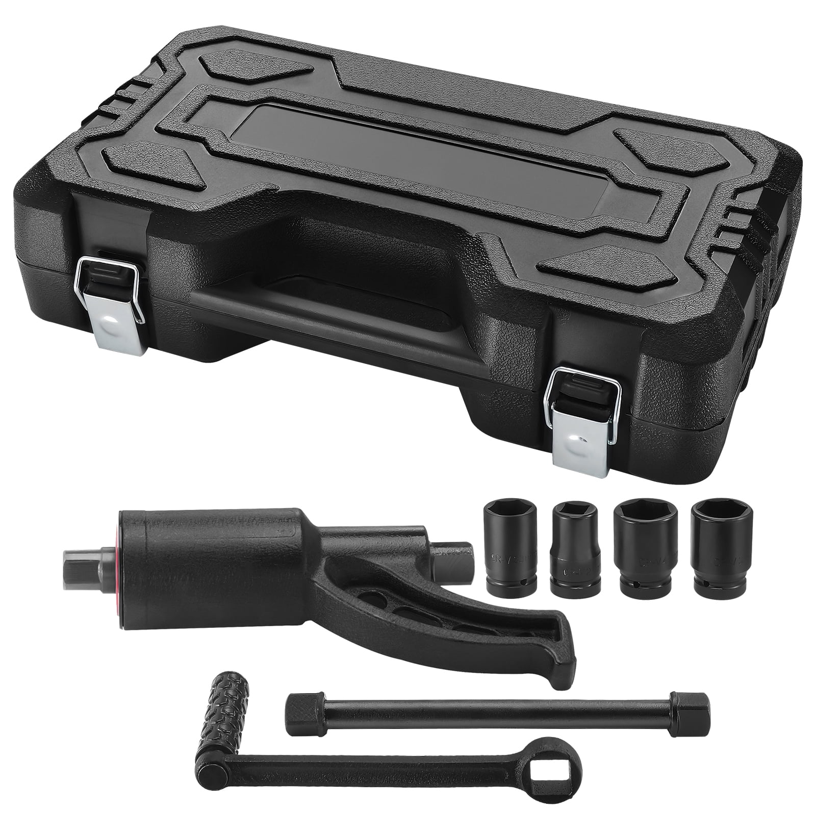 Torque Wrench, 1" Drive Heavy Duty Torque Multiplier Wrench with 4 Sockets (21-41mm), Drive Lug Nut Wrench/Multiplier...