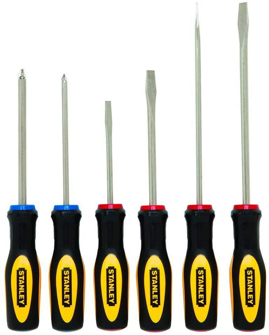 STANLEY 60-060, Alloy Steel 4''/6'' Standard 3''/6'' Cabinet Plastic Phillips Set with 6 Pieces Pack