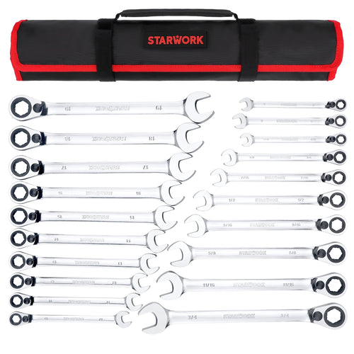 TRUE MECHANIC 20 Pc. Reversible Ratcheting Combination Wrench Set