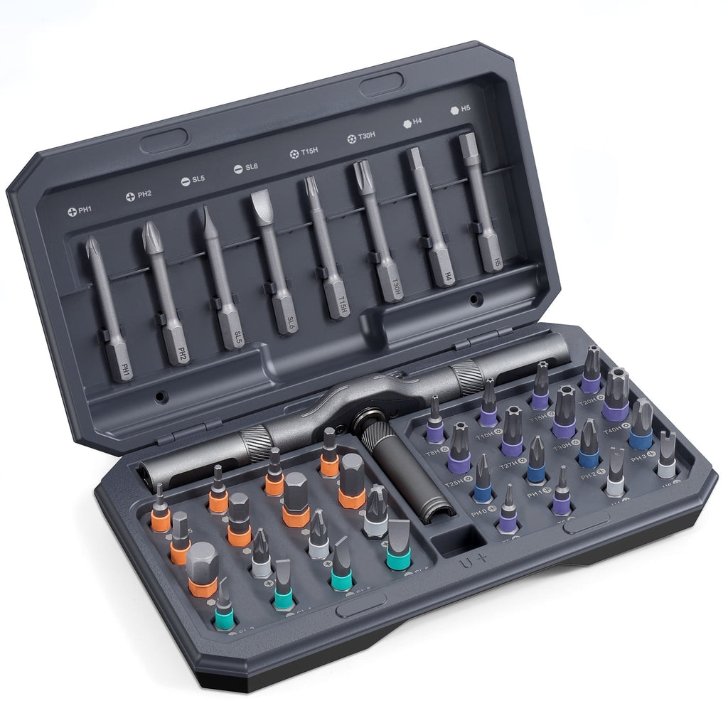 Screwdriver Set, 42 in 1 Magnetic Ratchet Screwdriver Set with T Handle Multi Bits Screwdriver for Electronics Mainte...