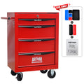 Rolling Tool Boxes on Wheels, 4 Drawers Tool Chest Storage Cabinet Metal, Multifunctional Tool Organizer Cart Lockabl...