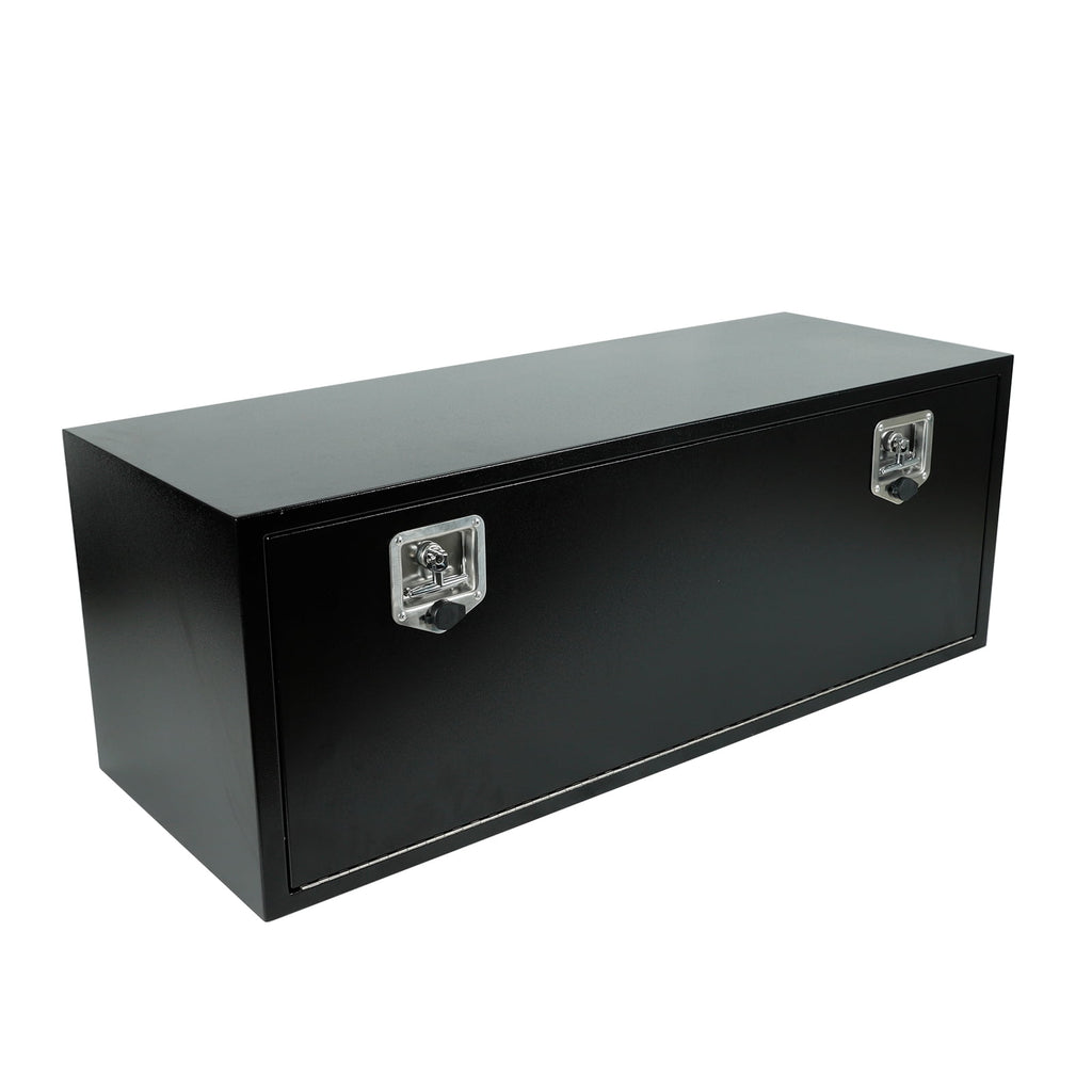 Steel Underbody Truck Tool Box with T-Handle Lock Latch, Truck ToolBox Truck Storage Organizer Tool Box Chest For Org...