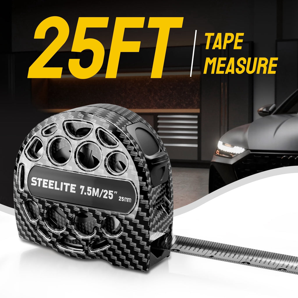 Tape Measure,Stainless Steel Measuring Tape with Lock Button,Portable Retractable Measure Ruler,Lightweight Hollow De...