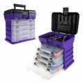 and Tool Box-Durable Organizer Utility Box-4 Drawers with 19 Compartments Each for Hardware Fish Tackle Beads and Mor...