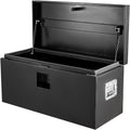 Studyset Black Steel Truck Bed Tool Box, 30"x 15"x 15", Black Powder Coated Storage Chest, Weatherproof Tool Organizer Truck Box for Organiz