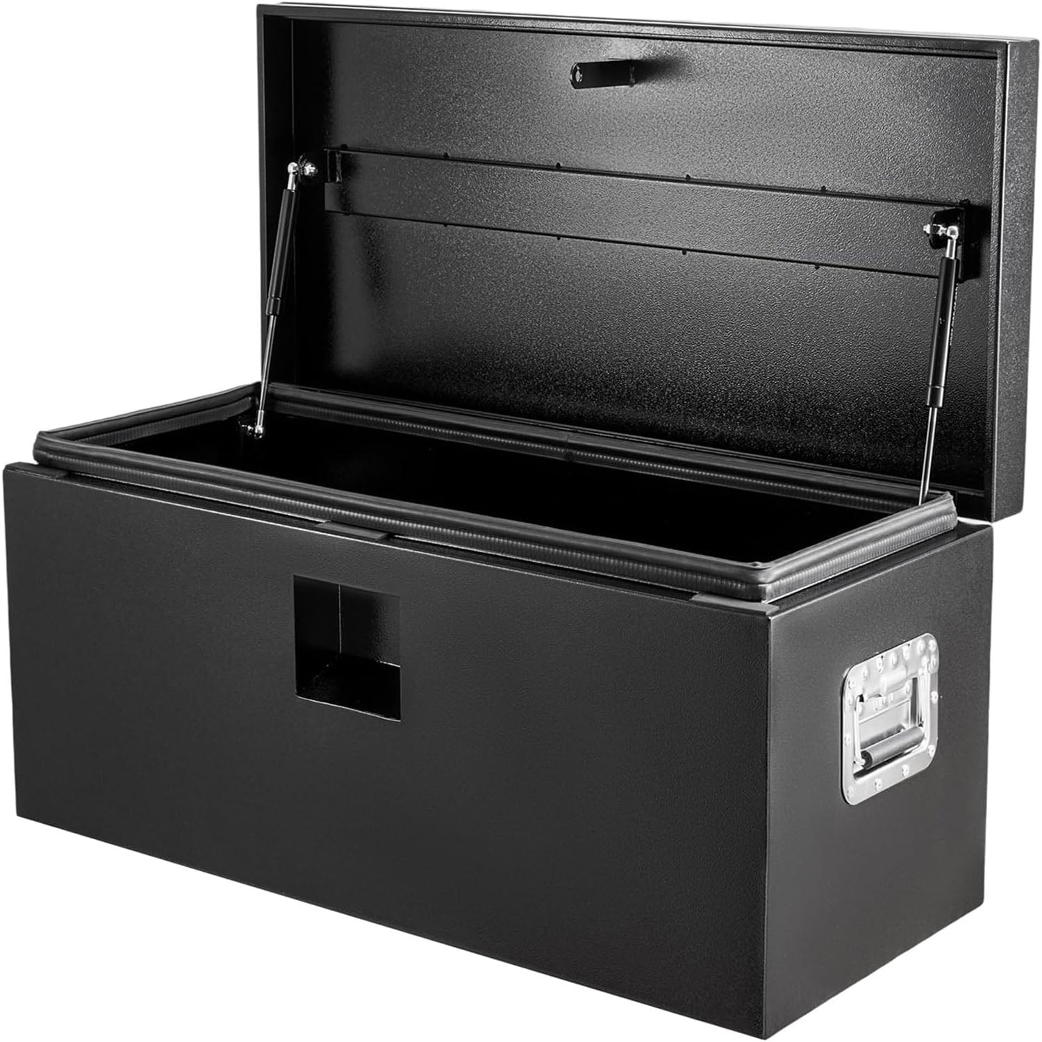 Studyset Black Steel Truck Bed Tool Box, 30"x 15"x 15", Black Powder Coated Storage Chest, Weatherproof Tool Organizer Truck Box for Organiz