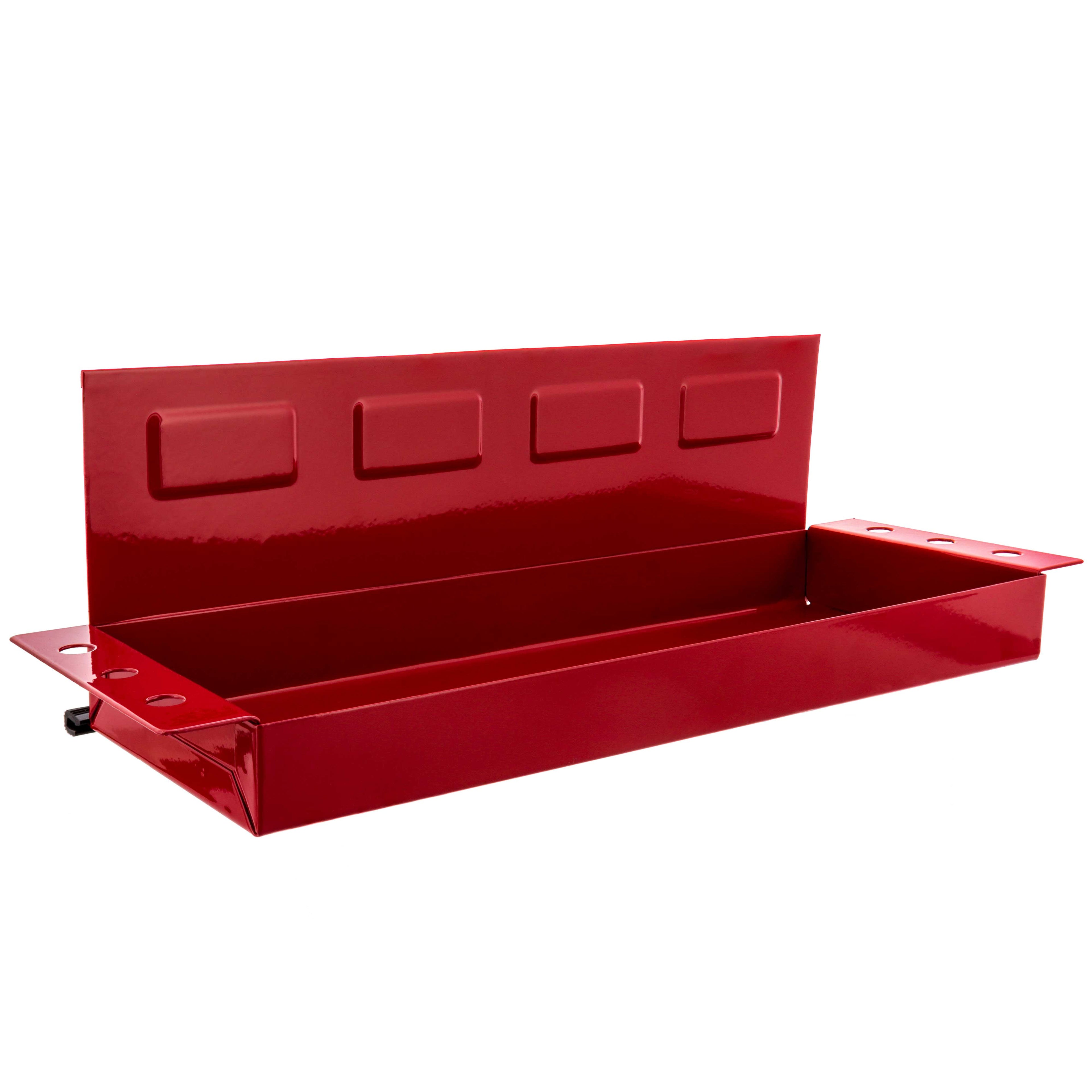 TCP Global 12" Magnetic Tool Box Tray with Screwdriver Holder - Steel Storage Shelf Bin, Holds 6 Screwdrivers, Store Hand Tools, Auto Parts