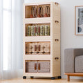 Plastic Storage Bins with Lids, 4 Tier 124QT Storage Containers with Wheels, Folding Closet Organizers for Living Room, Office, Dorm
