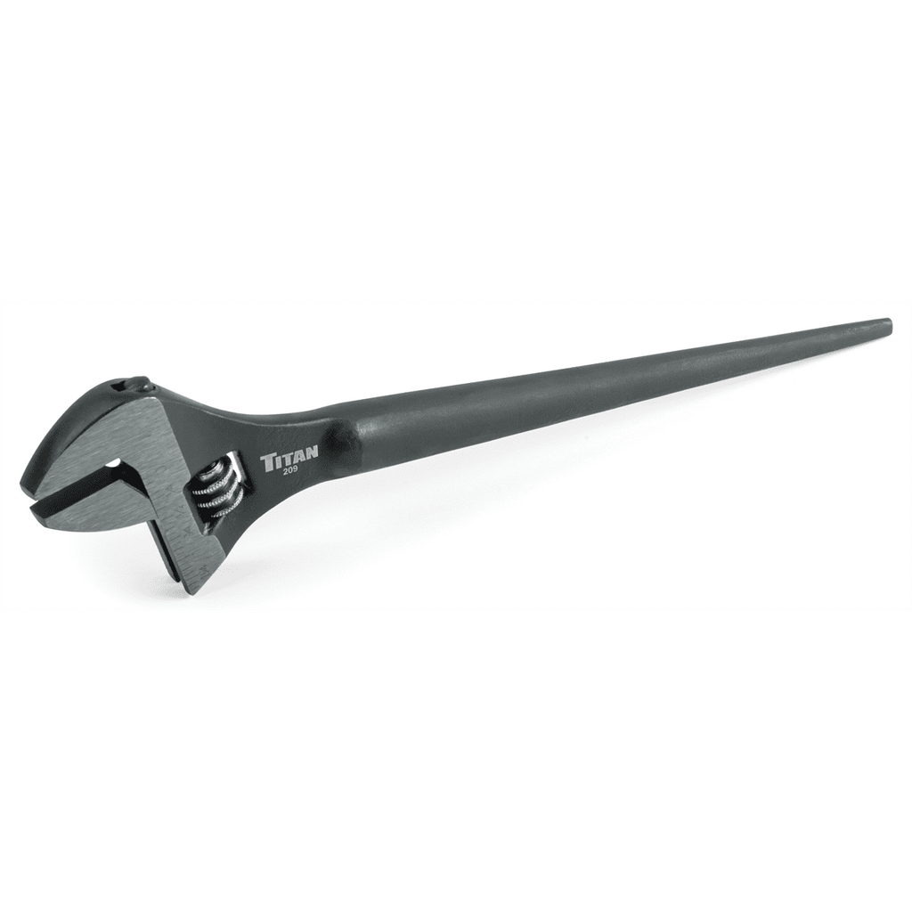 8 Inch Adjustable Chrome Vanadium Steel Construction Spud Wrench Head Size with 10 Inch Overall Length for Added Leve...