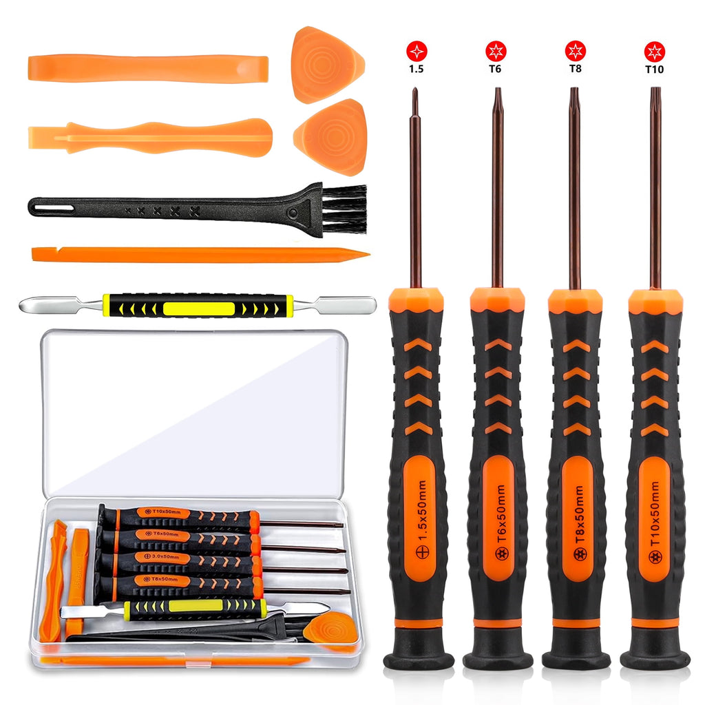 T6 T8 T10 Torx Security Screwdriver Set with Cross 1.5 Magnetic Screwdriver Repair Tool Kit Suitable for Xbox One Xbo...