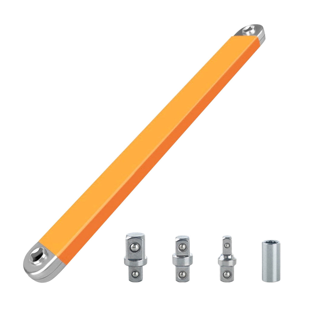 Offset Extension Wrench, Tight Reach Extension Wrench Set, with 1/2", 1/4" and 3/8" Square Drive Adapters, Universal ...