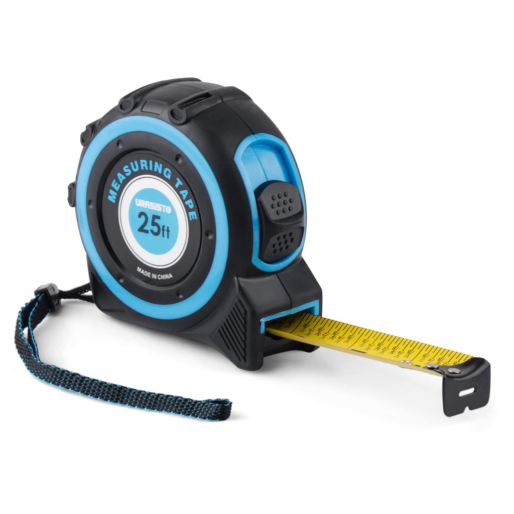 with Fractions 1/8, Retractable Measuring , Easy to Read, Rubber Protective Casing and Shock Absorbent Case for Carpe...