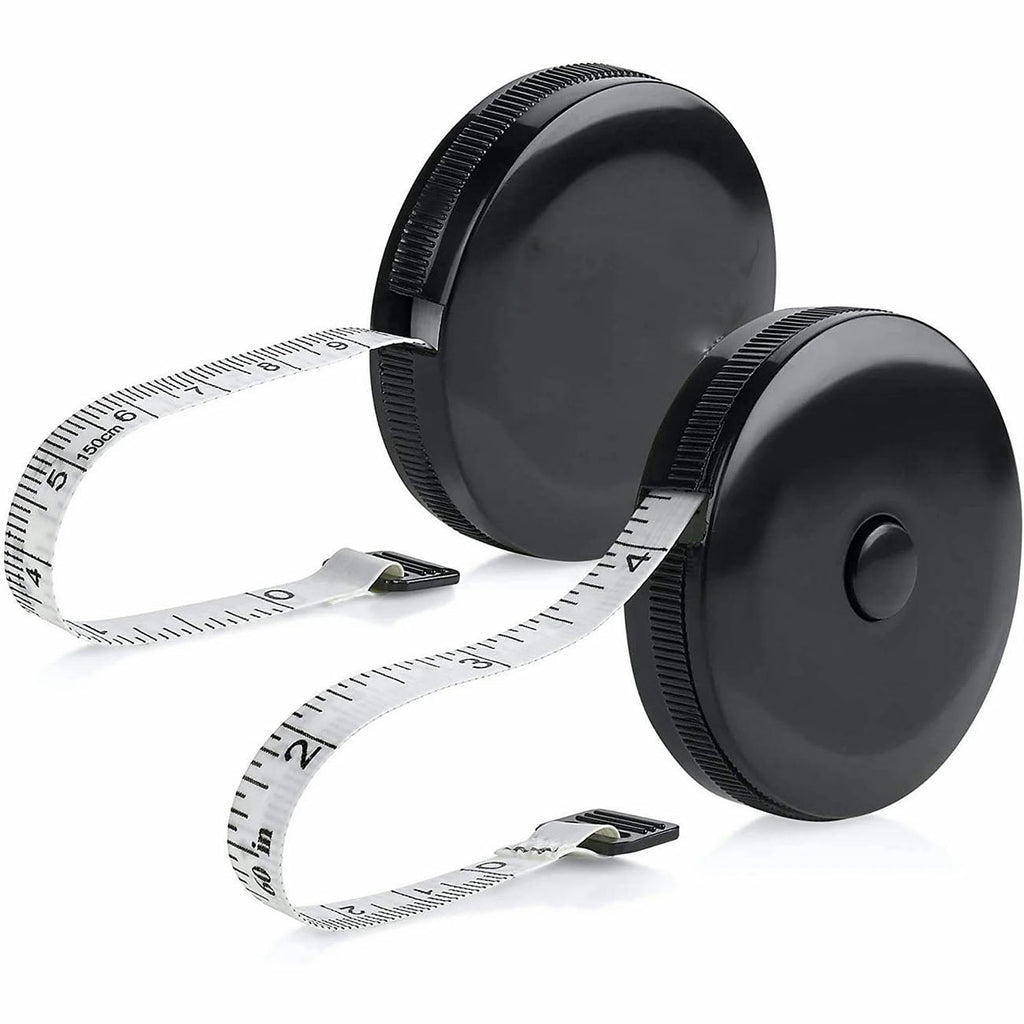 Tape Measure for Body Measuring Tape, (Pack of 2) Dual Sided inch and cm, Portable, Retractable Soft Ruler Tool for M...