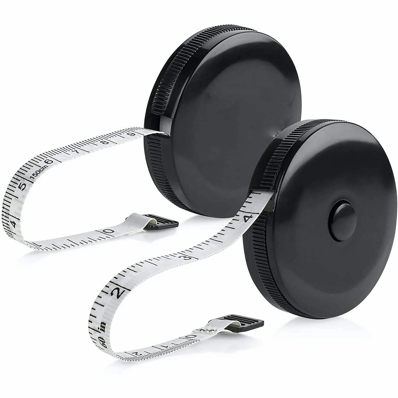 Tape Measure for Body Measuring Tape, (Pack of 2) Dual Sided inch and cm, Portable, Retractable Soft Ruler Tool for M...