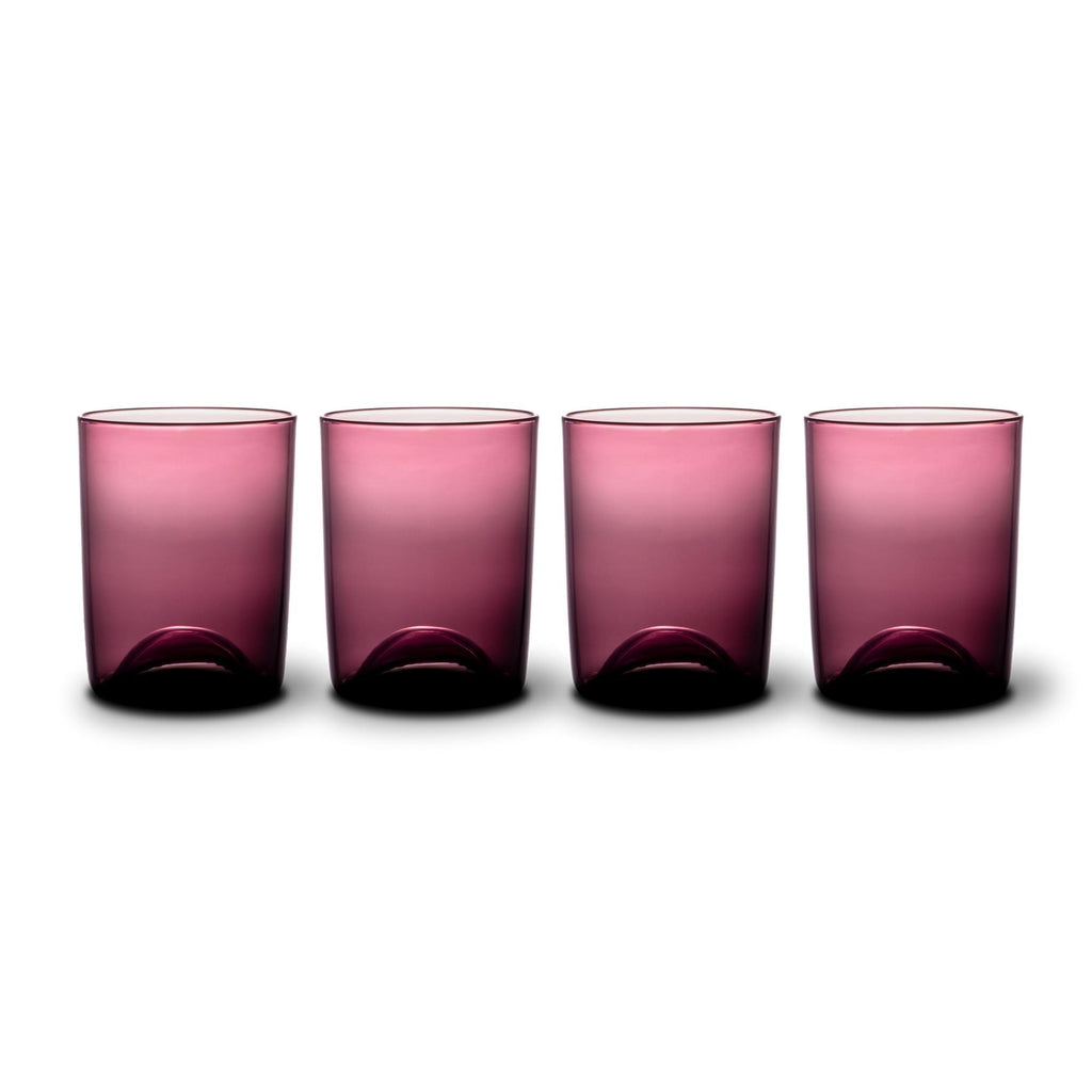 Thyme &amp; Table 12 fl oz Magenta Sphere Drinking Glasses, Set of 4