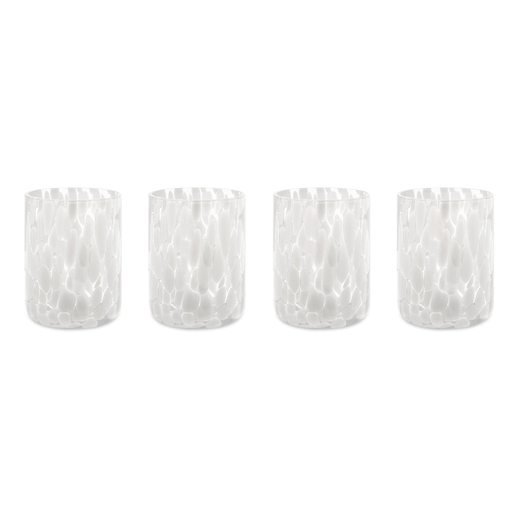 Thyme &amp; Table 12 fl oz White Tortoise Drinking Glass, Set of 4