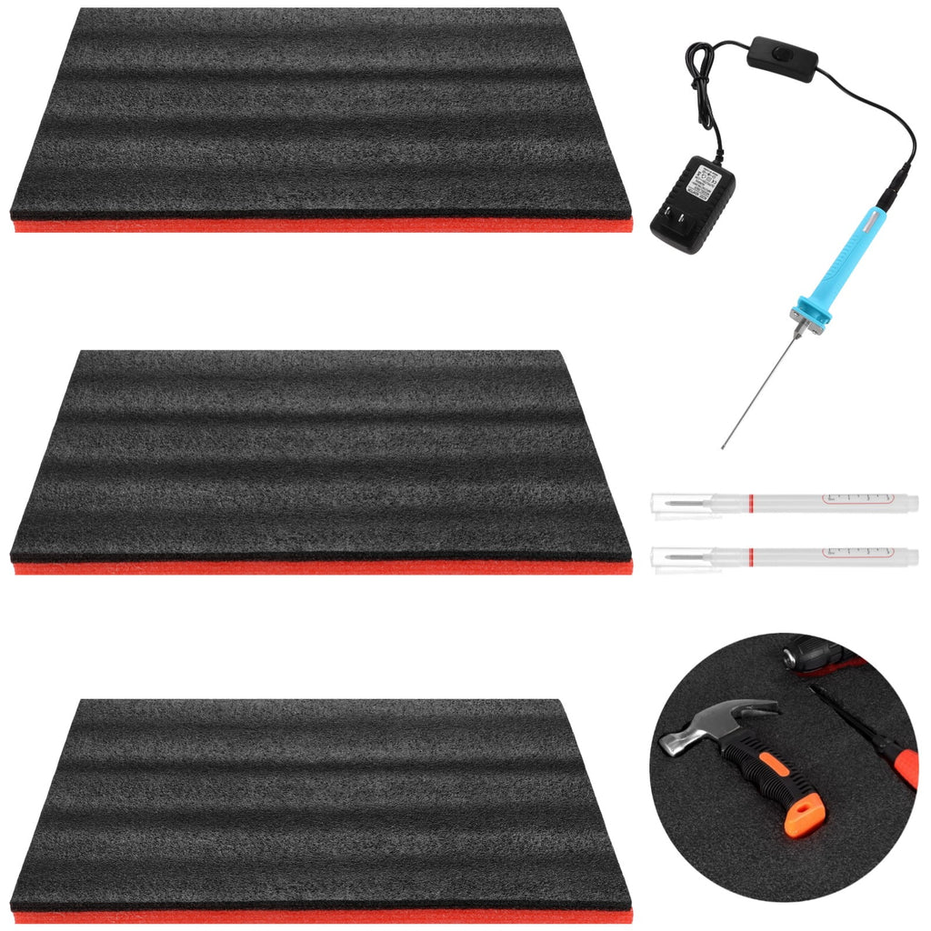 Sets,Including 3 Liners,1 Cutter, and 2 Marker Pens,Adjustable Organizers,Non-Slip Liner Mats for Storage