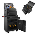 5 Drawers Rolling Cabinet with Detachable Top box, Universal Lockable Wheels, Lock Bar, Protective Liner & Rack, Meta...