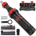 Torque Screwdriver 10-80 In.Lb, Inch Pound Torque Screwdriver Set with 1/4" Bit Holder, Flat, Hex, Torx and Philips Bits,Suitable for DIY Bi