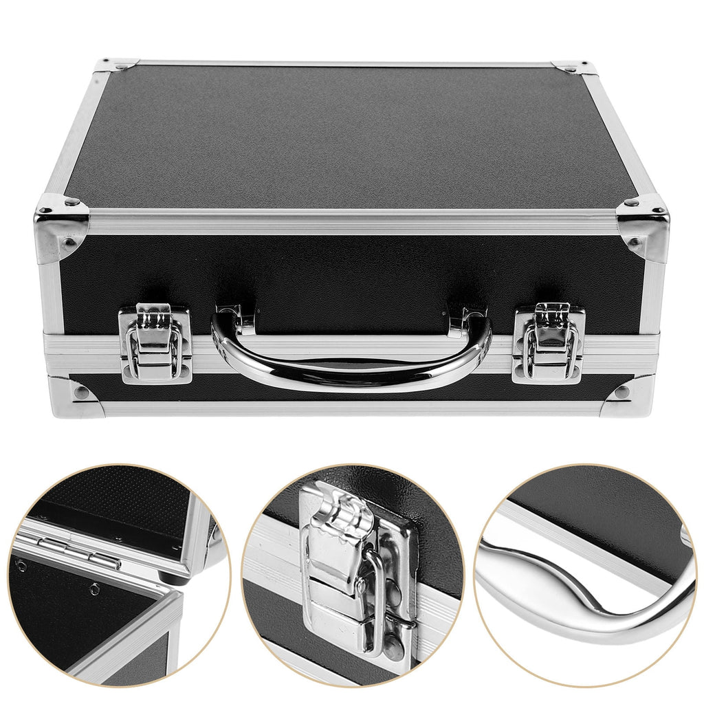 UPGRATOR Black Portable Tool Box 1Pack Rectangular Shape Abs Material For Daily Use