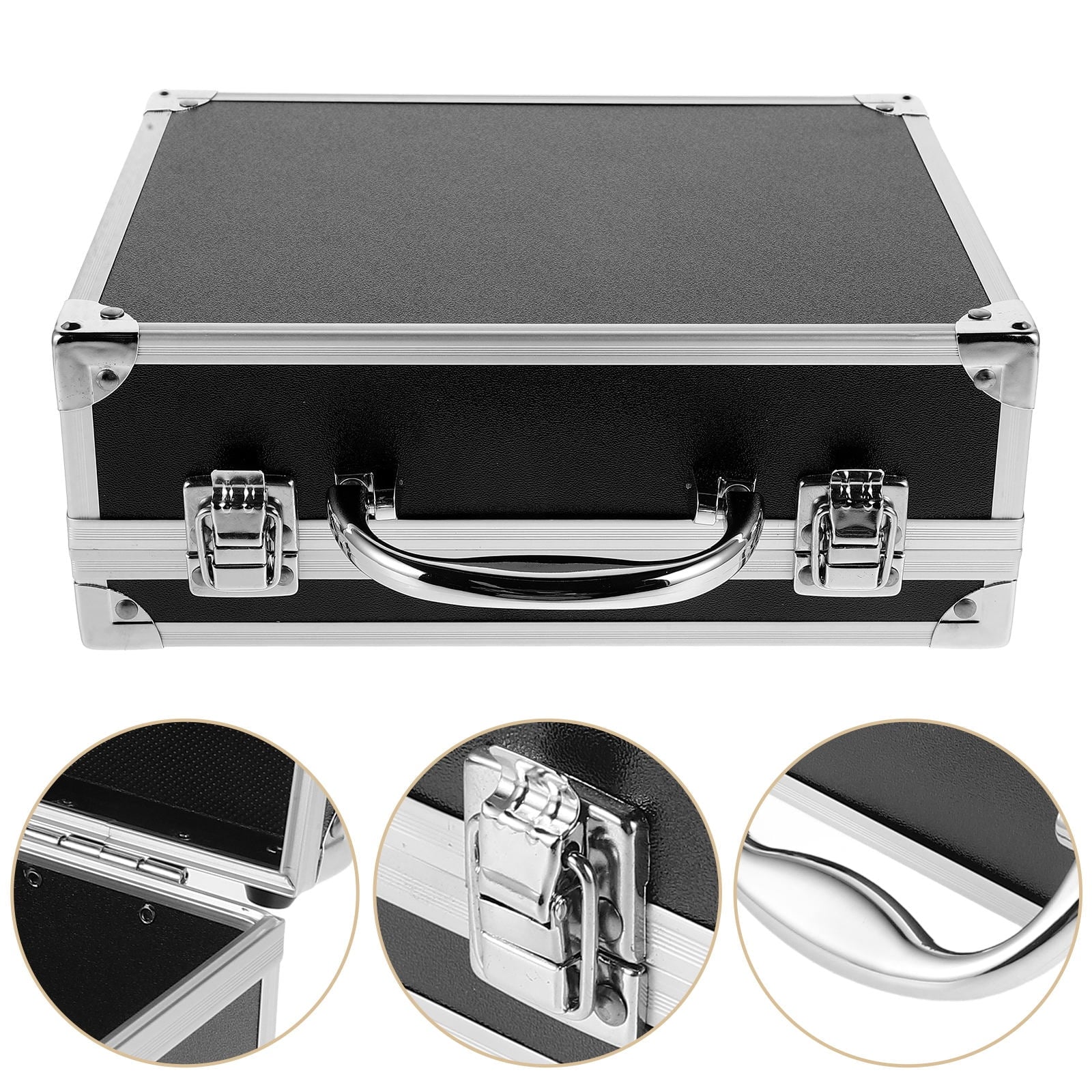 UPGRATOR Black Portable Tool Box 1Pack Rectangular Shape Abs Material For Daily Use