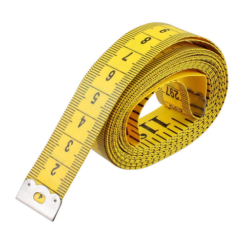 Uxcell 10ft inch/Metric Soft Fiberglass Tape Measure Sewing Tailor Cloth Ruler Yellow