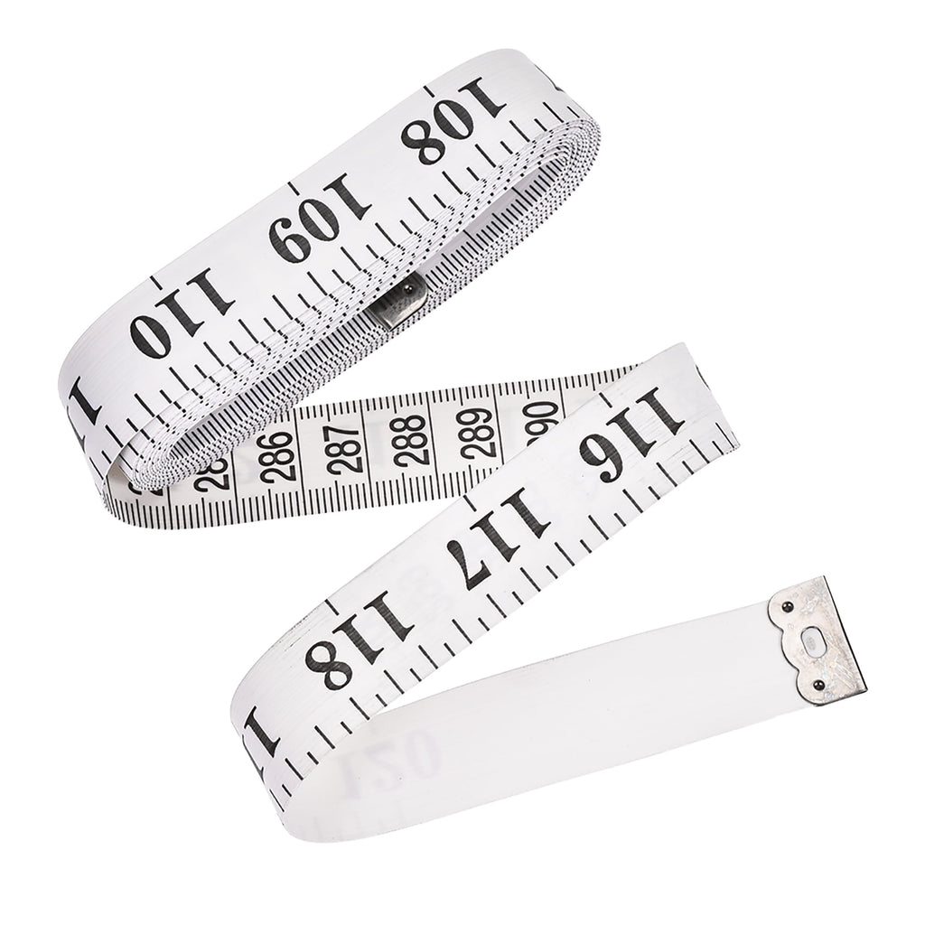 Uxcell Cloth Tape Measure for Body 120 inch Metric Inch Measuring Tape Soft Dual Sided for Tailor Sewing White