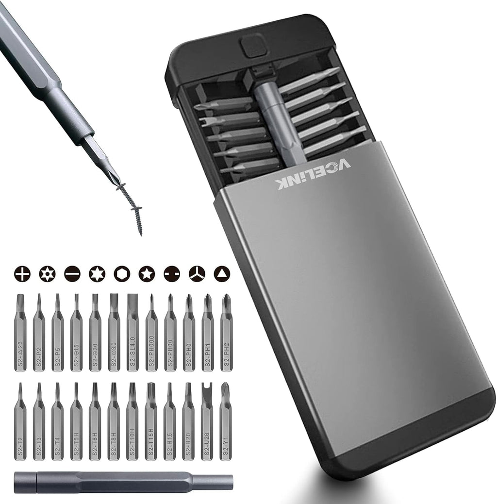 25 in 1 Small Precision Magnetic S2 Steel Screwdriver Set for Electronics