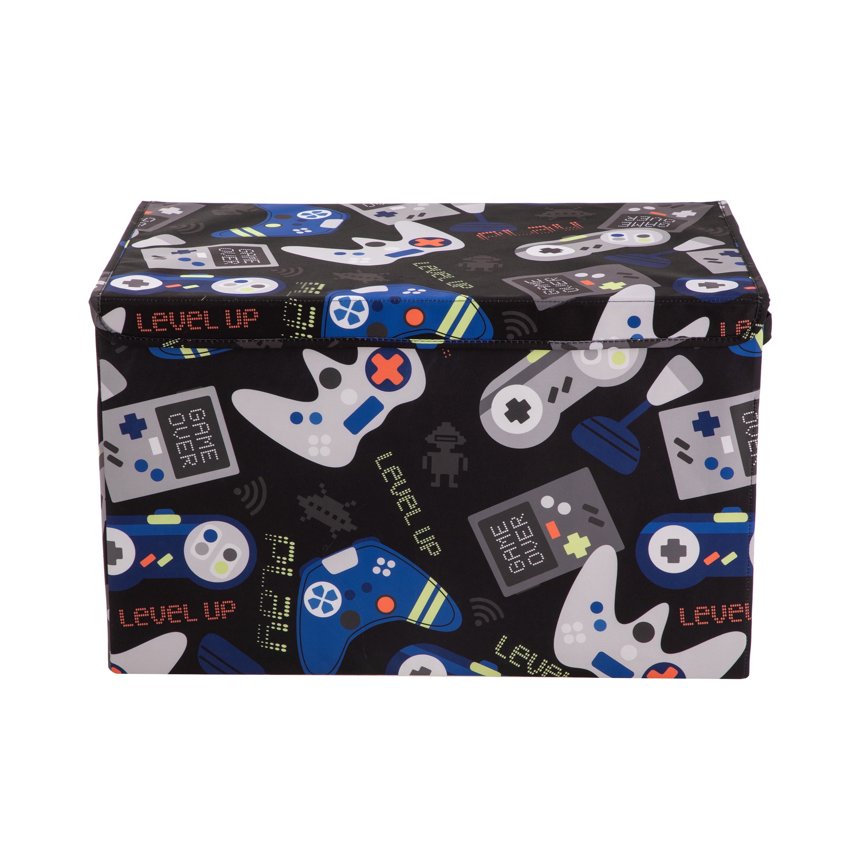 Kids Butterfly Pattern Collapsible Toy Storage Trunk, 24 in x 14.8 in x 15 in