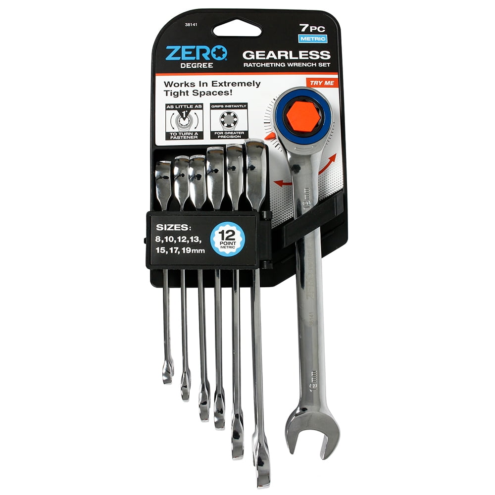 Allied International 7-Piece Metric Gearless Ratchet Wrench Set